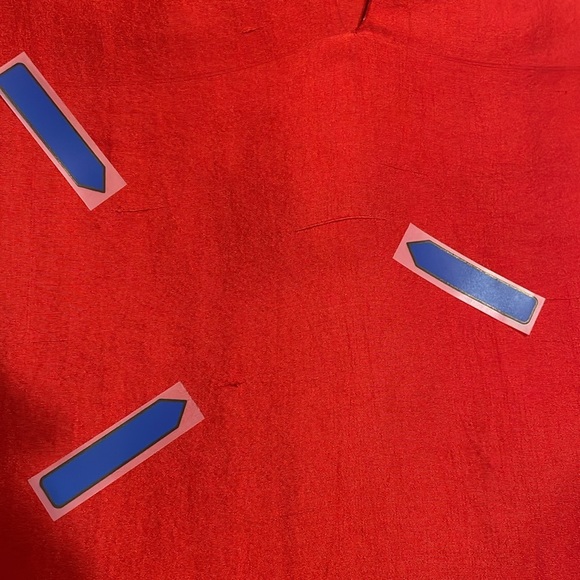 Eileen Fisher 100% silk Caftan Top. Lovely bright orange, red color. Size SP - Picture 14 of 16